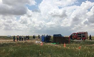 Konya'da şarampole devrilen traktörün sürücüsü öldü