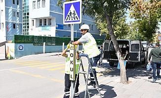 Aksaray'da okul önlerinde trafik güvenliği artırılıyor