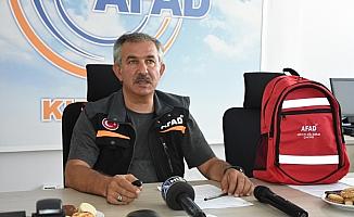 Kırşehir'de afet ve acil durum çantası tanıtıldı