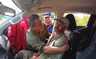 Ormanda kaybolan yaşlı adama 3 gün sonra ulaşıldı