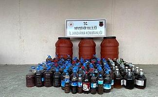 Nevşehir'de 1357 litre kaçak içki ele geçirildi