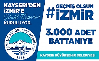 Türkiye İzmir için tek yürek. Kayseri'den 3 bin battaniye