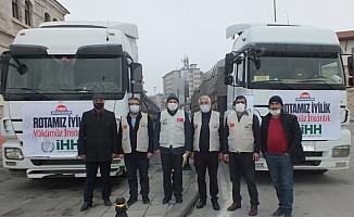 Nevşehir, Kırşehir ve Sivas'ta İHH'nin yardım tırları Suriye'ye gönderildi