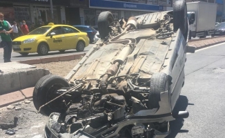 Kayseri'de otomobil alt geçitte takla attı: 1 yaralı