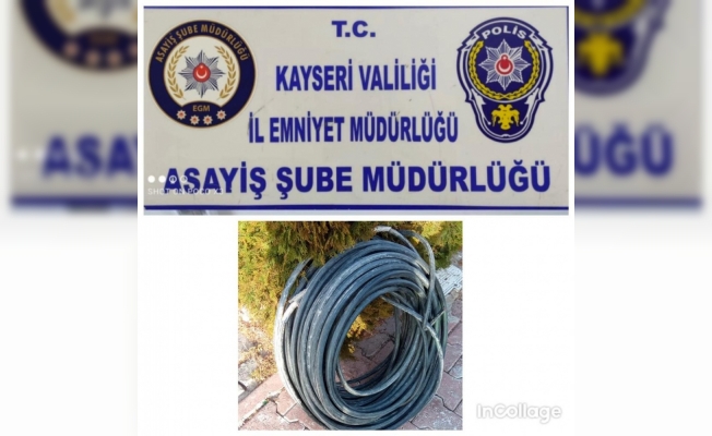 Kayseri'de kablo çalan 3 kişi gözaltına alındı