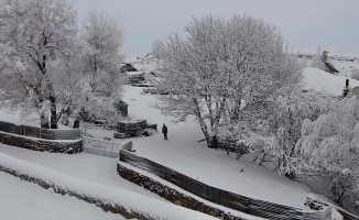 Bingöl Karlıova kar yağışıyla beyaza büründü