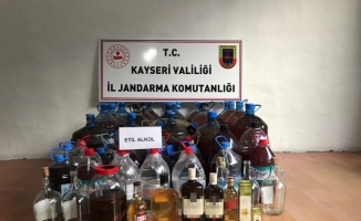 Kayseri'de 510 litre kaçak içki ele geçirildi