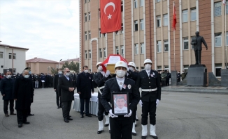 Sivas'ta kalp krizi sonucu vefat eden polis memuru için tören düzenlendi