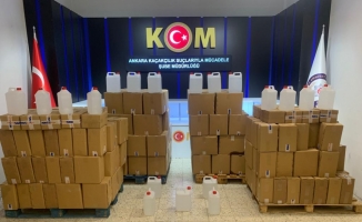 Ankara'da sahte içki imalatı için hazırlanan 3 ton 140 litre etil alkol ele geçirildi