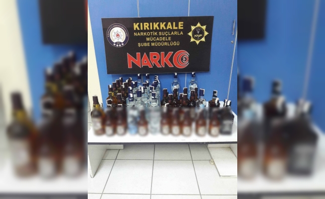 Kırıkkale'de 62 şişe kaçak içki ele geçirildi