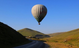 Ordu'da yayla turizmini canlandırmak için sıcak hava balonu deneme uçuşu yapıldı