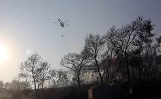 TSK helikopterleri, Çanakkale orman yangınında 117 tondan fazla su atımı yaptı