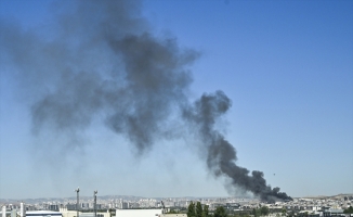 Ankara'da sanayi sitesinde yangın çıktı