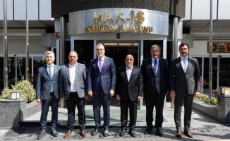 Çalışma ve Sosyal Güvenlik Bakanı Işıkhan'dan HAK-İŞ Konfederasyonuna ziyaret