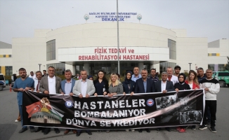 Kayseri ve Niğde'de sağlık çalışanları İsrail'i protesto etti